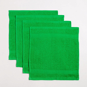 Набор махровых салфеток 4шт-30х30см ЭТЕЛЬ Цветочный сад плотность 340гр/м 100% хлопок 000000000001210453