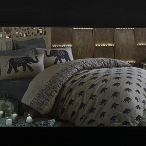 Комплект постельного белья 2-спальный ПОСУДА ЦЕНТР слоны 80%хлопок20%полиэстер 000000000001185316