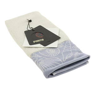 Полотенце 40х60см DE'NASTIA РАКУШКИ (новые) молочный/лаванда хлопок 000000000001208562