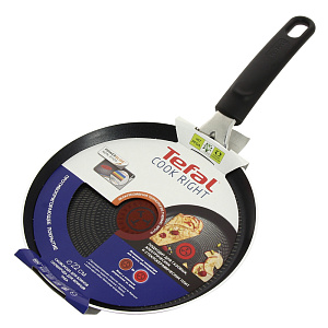Сковорода блинная 22см TEFAL Cook Right антипригарное покрытие алюминий 000000000001162173