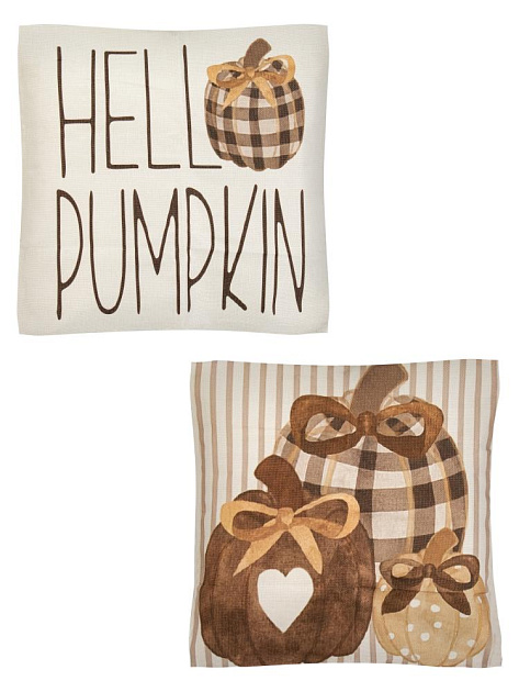 Чехлы для подушек декоративные 2шт 44х44см с принтом в ассортименте хлопок/лен 000000000001229199