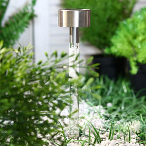 Фонарь садовый 36,5см D5,5см LUAZON LIQHTING Акрил пузырик 1 LED на солнечной батарее металл 000000000001211014