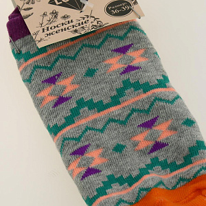 Носки женские р.36-39/23-25 LUCKY укороченные принт ананас 000000000001184375