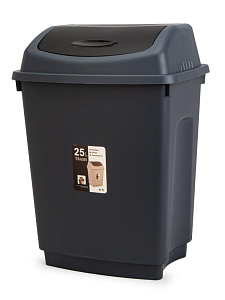 Контейнер для мусора 25л черный/графит пластик_ST 000000000001228752