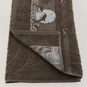 Полотенце махровое жаккардовое 50х90 100%хл,420гр/м2 Сандал, Дельфины АА006029 000000000001197708