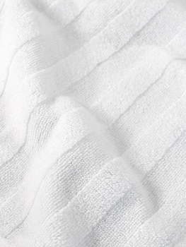 Полотенце махровое Широкая Волна 450gsm  100x150см 100% хлопок  Белый D100065 000000000001194323