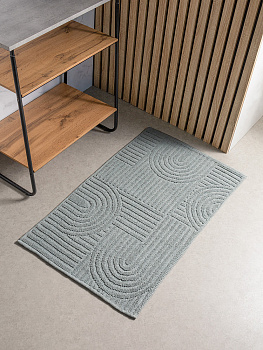 Коврик универсальный 60x100см DE'NASTIA Barbara букле зеленый хлопок 000000000001228485