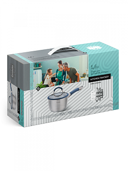 Ковш 1,6 литра KITCHEN FANTASY gray нержавеющая сталь Cr2328 000000000001200695