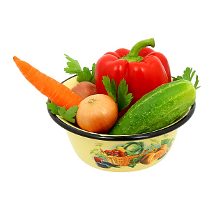 Миска 800мл СТАЛЬ-ЭМАЛЬ с деколью эмалированная 000000000001022605