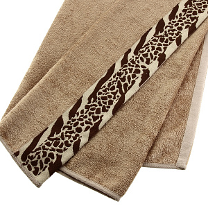 Полотенце DE'NASTIA Сафари 70х130см кофе 70%Бамбук/30%Хлопок T000011 000000000001104371