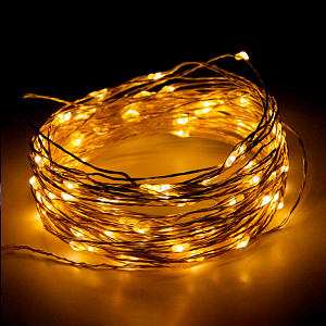 Гирлянда Нить 2м 20 ламп Роса на батарейках теплый 000000000001219705