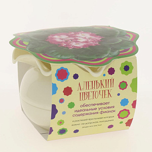 Горшок для фиалок Аленький цветочек Белый перламутр ПИ-20-1ТХ 000000000001182973