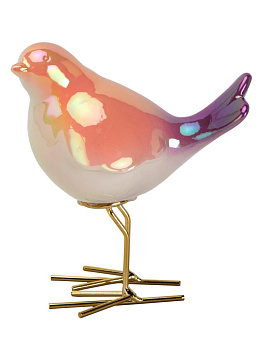 Фигура декоративная 13,4см Птичка на золотых ножках градиент 1 керамика 000000000001224027