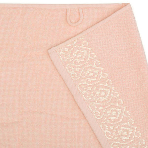 Полотенце махровое 30х60см LUCKY Итальянский бордюр персиковый хлопок 100% 000000000001212824