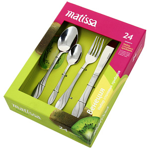 Набор столовых приборов Венеция Matissa, 24 предмета 000000000001003356