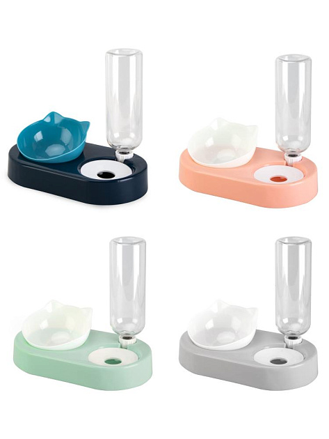 Миска для животных 500мл с автопоилкой в ассортименте полипропилен 000000000001229126