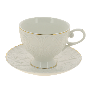 Чайная пара (чашка 220мл) BALSFORD Грация Насса подарочная упаковка с бантом фарфор 000000000001193998