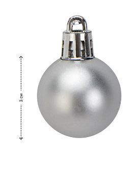 Декоративное украшение Набор шаров 12шт 3см серия Золотая микс пластик 000000000001224099