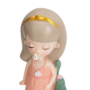 Фигура декоративная 17см Девочка с кактусом 000000000001219429