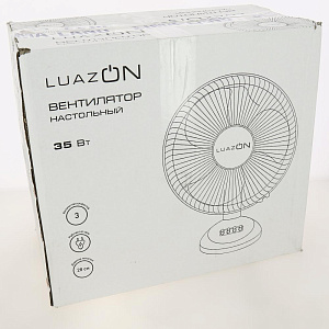 Вентилятор LUAZON HOME LOF-03 настольный 35Вт 28см 3 режима бело-синий 4021012 000000000001205703