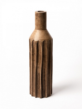 Ваза DE'NASTIA  10x10x36см коричневый дерево манго 000000000001230450