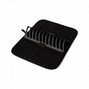 Набор сушилка+коврик для сушки посуды 46х35,5x6,5см DE'NASTIA складная черный полиэстер/пластик 000000000001223882