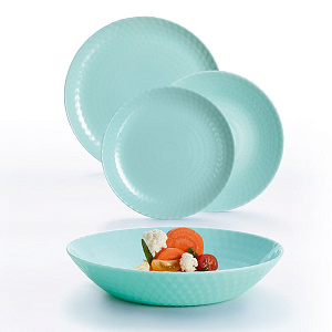 PAMPILLE TURQUOISE Набор столовой посуды 18 предметов LUMINARC стекло 000000000001221988