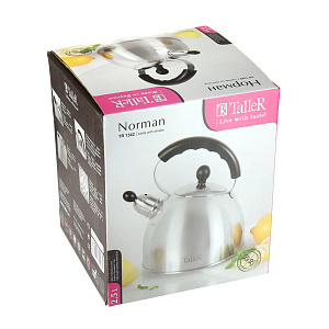 Чайник 2,5л TALLER Норман матовая полировка нержавеющая сталь 000000000001009375