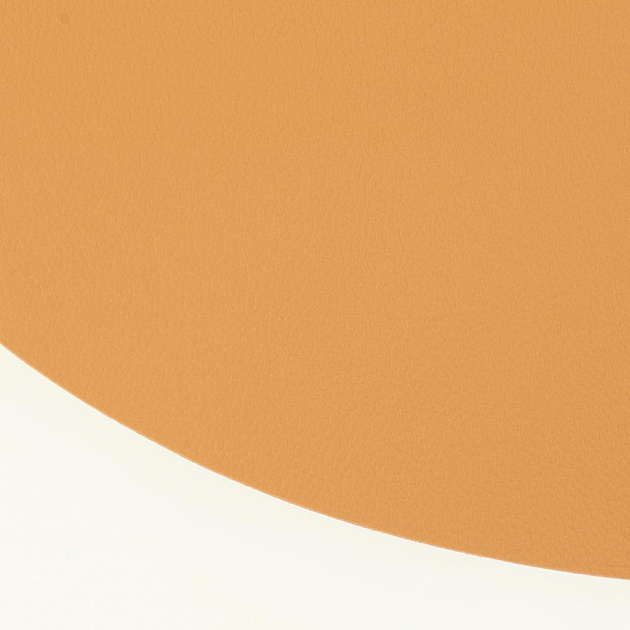 Салфетка сервировочная 45х32см DE'NASTIA овал двусторонняя оранжевая/серая искусственная кожа 100%пвх 000000000001207476