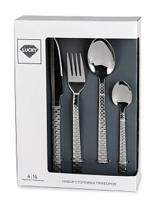Набор столовых приборов 16шт LUCKY Луи нержавеющая сталь 000000000001228182