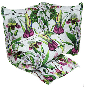 Комплект постельного белья Тропический Рай Павлина, 2 спальный, экоматин 000000000001160511