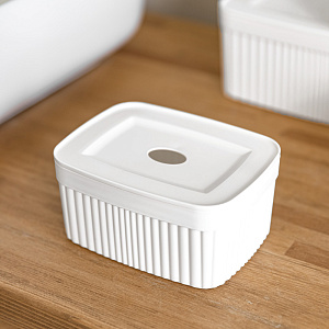 Ящик 0,9л 15х11,5х7см ECONOVA VELVET белый пластик 000000000001223388