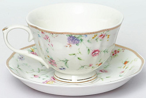 Набор чайный 12шт 6чашек 250мл/6блюдец фарфор Бруни подарочная упаковка Золото Balsford 174-42003 000000000001197934