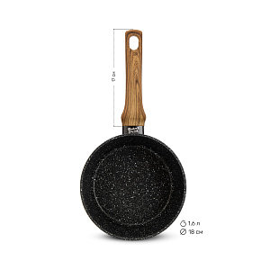 Ковш 1,6л 18см BAKER`S SECRET GRANITE антипригарное покрытие бакелитовая ручка алюминий 000000000001220048