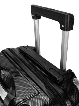 Чемодан на колесах S (36х22х55см) соты черный PC 000000000001226579