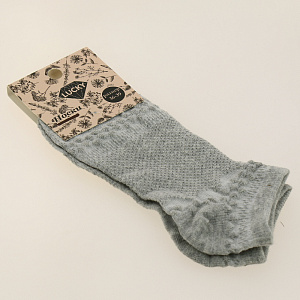 Носки женские заниженные ромб р.36-39/23-25 80%хл, 18%па, 2%эл 000000000001187753