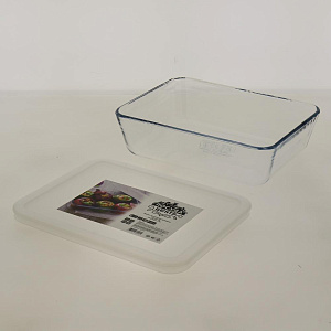 Форма для запекания и хранения 1,5л 22х17см ПОСУДА ЦЕНТР с крышкой стекло 000000000001194556