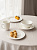 Тарелка десертная 20см LUCKY Ромбы с серебряной каймой белый фарфор 000000000001220863