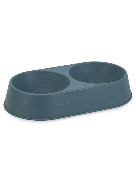 Миска для животных 23х10см двойная в ассортименте полипропилен 000000000001229117