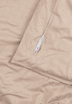 Пододеяльник 145х210см DE'NASTIA JQ зигзаг бежевый сатин хлопок-100% 000000000001215592