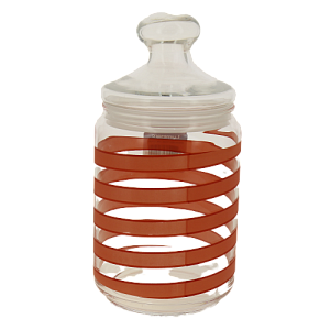 SPRIAL RED Банка 1л с красной спиралью с крышкой LUMINARC стекло Q0410 000000000001198038