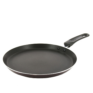 Сковорода блинная из штампованного алюминия с антипригарным покрытием, бакелитовая ручка 24 см Basic Induction Moulin Villa PHP-24-I 000000000001146306