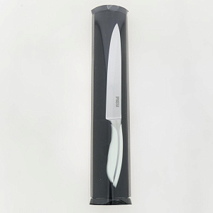 Нож разделочный клинок 197мм DE'NASTIA белая ручка нержавеющая сталь ABS пластик 000000000001210803