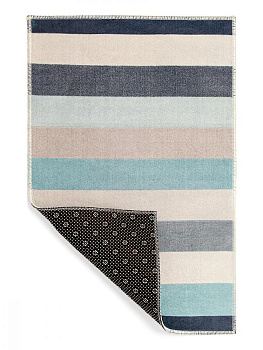 Коврик придверный 40x60см LUCKY Широкая полоска голубой/серый полиэстер 000000000001200452