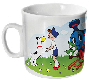 Набор детский посуды PRIORITY Паровозик из Ромашково фарфор 000000000001193754