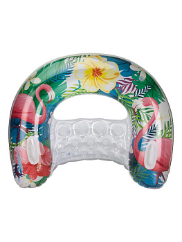 Матрас-кресло 116х79см для плавания с ручками фламинго в ассортименте 000000000001227377