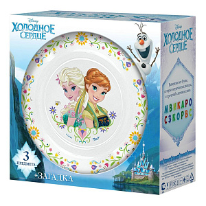 Набор посуды детский  стекло Холодное сердце Весна,КРС-924 000000000001193701