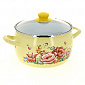 Кастрюля эмалированная со стекл. крышкой Японский сад 7,5л. 195763