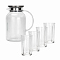 Набор для питья GARBO GLASS (кувшин 1,7л/стакан 215мл-4шт) стекло