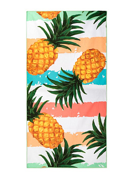 Полотенце пляжное 70х140см Ананасы микрофибра полиэстер 000000000001227515